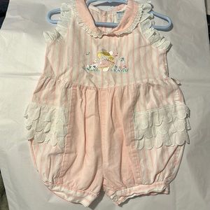 Vintage Ruffled Baby Romper